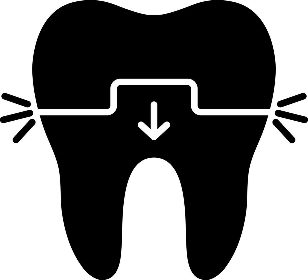 dental corona gorra icono o símbolo. vector