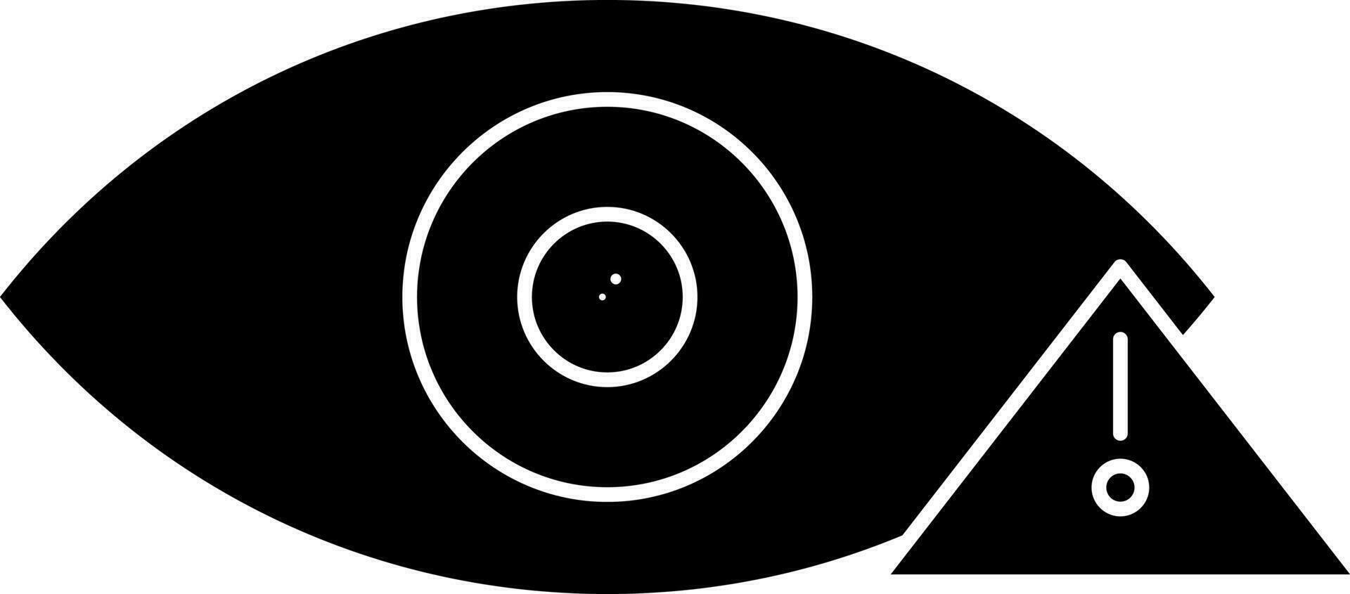 Black and White spy alert flat icon. vector