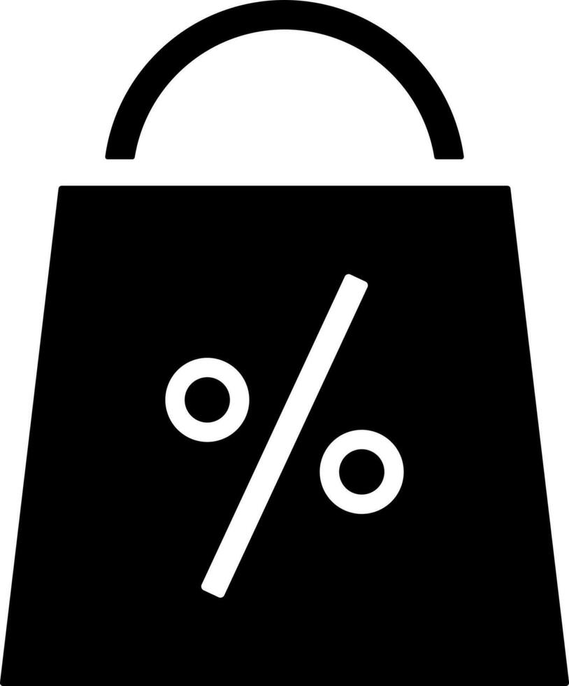 Shopping discount offer glyph icon or symbol. vector