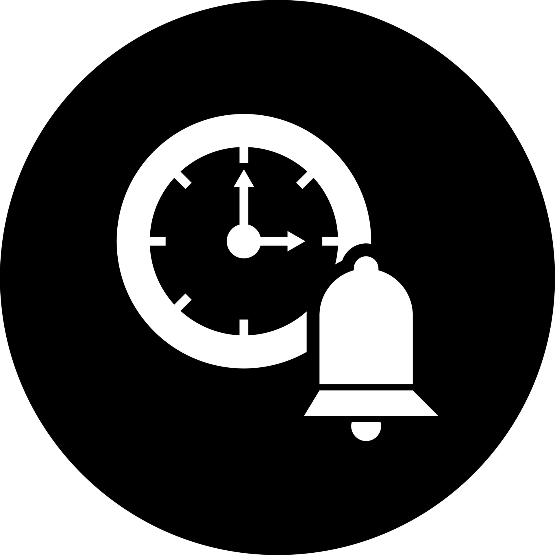 Alarm notification ring time glyph icon. 24255086 Vector Art at Vecteezy