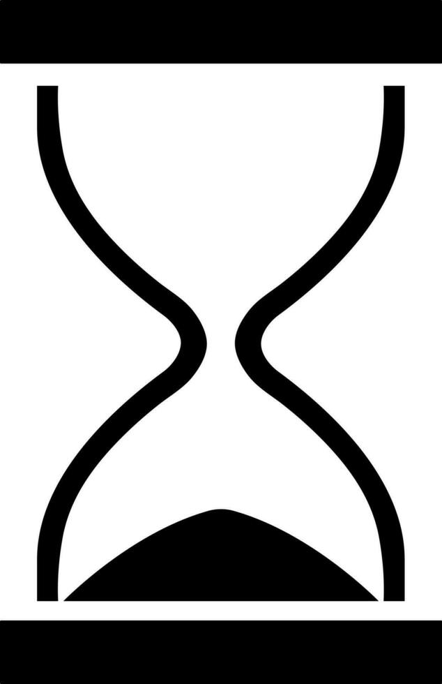 glifo reloj de arena icono o símbolo. vector