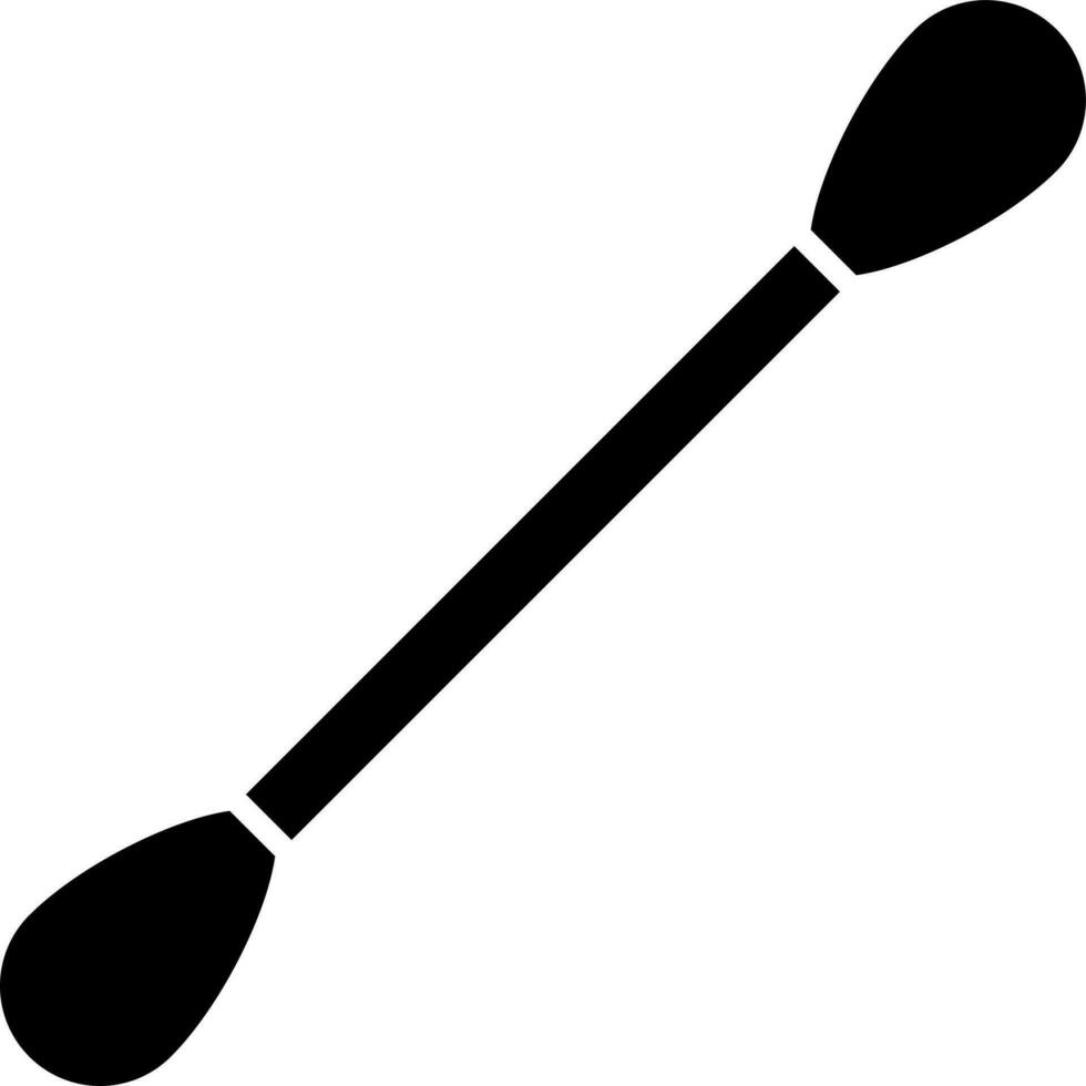 Glyph cotton buds icon in flat style. vector