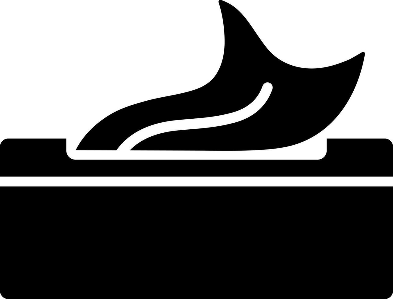 Wet wipe glyph icon in flat style. vector