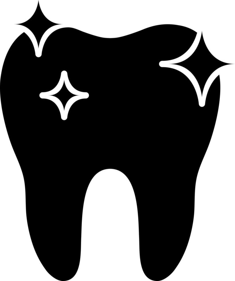 Shiny teeth icon in flat style. vector