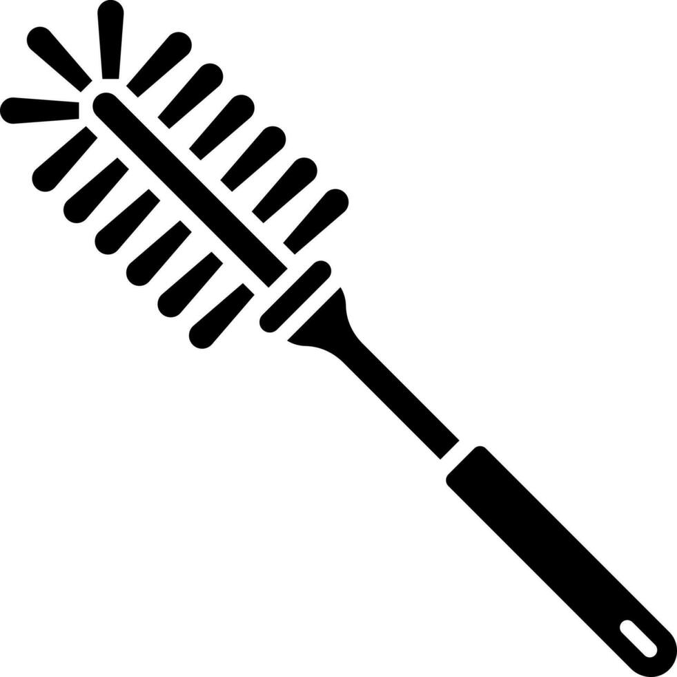 Toilet brush glyph icon in flat style. vector