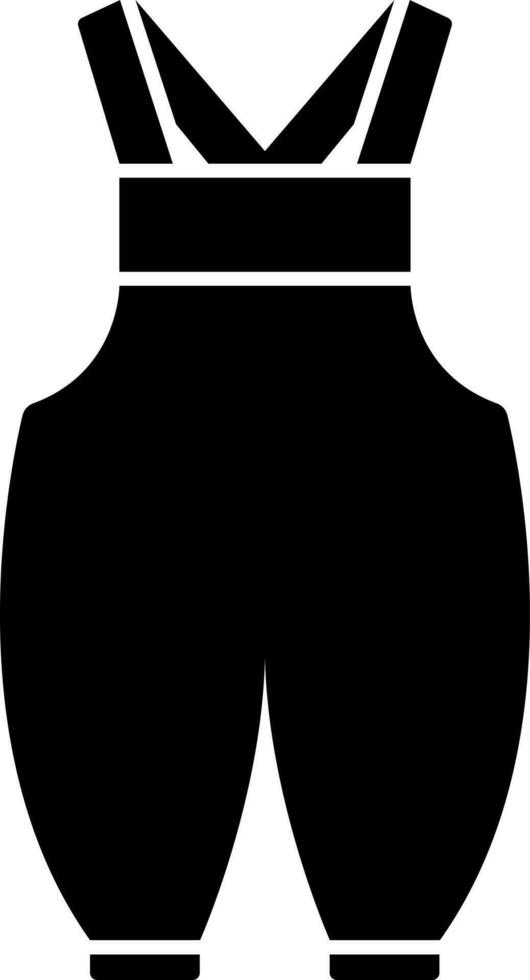 Vector illustration of dungaree pant icon.