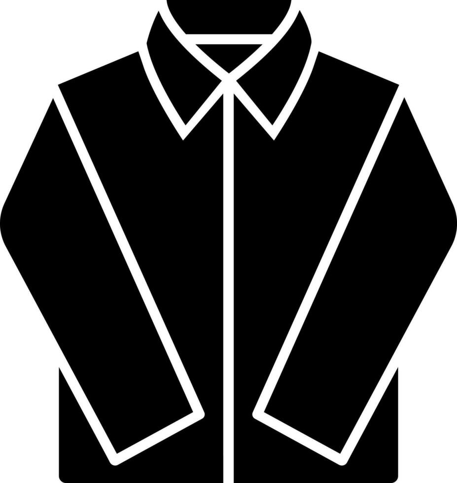 doblez manga camisa glifo icono o símbolo. vector