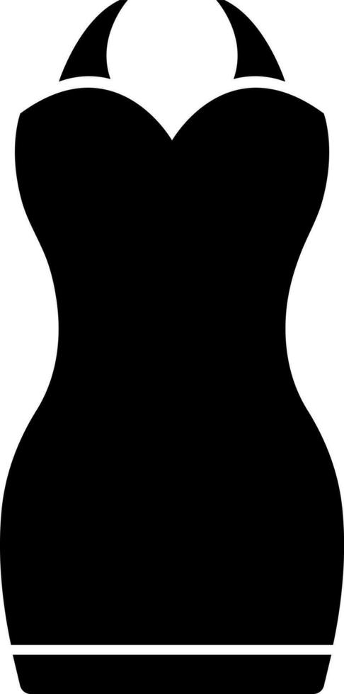 Vector illustration of halter tube dress icon.