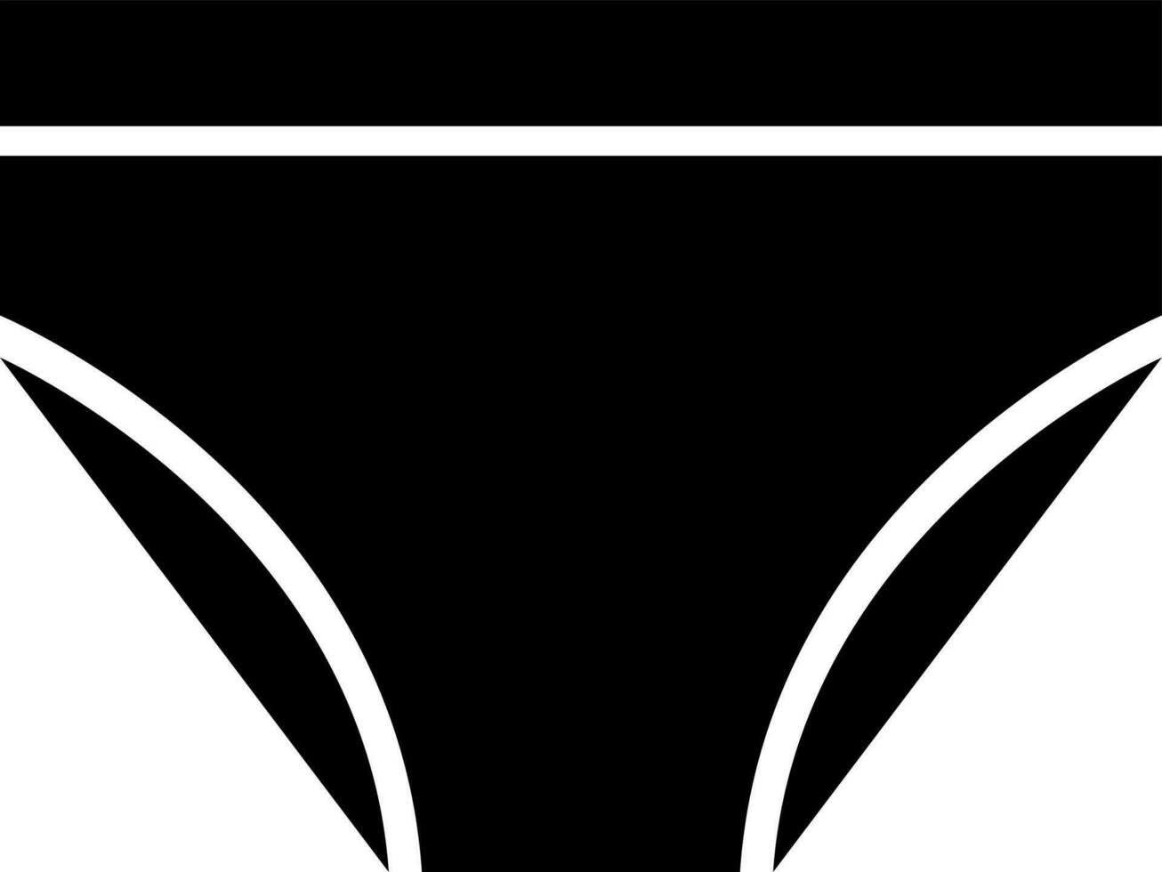 Black and White illustration of panty icon. vector