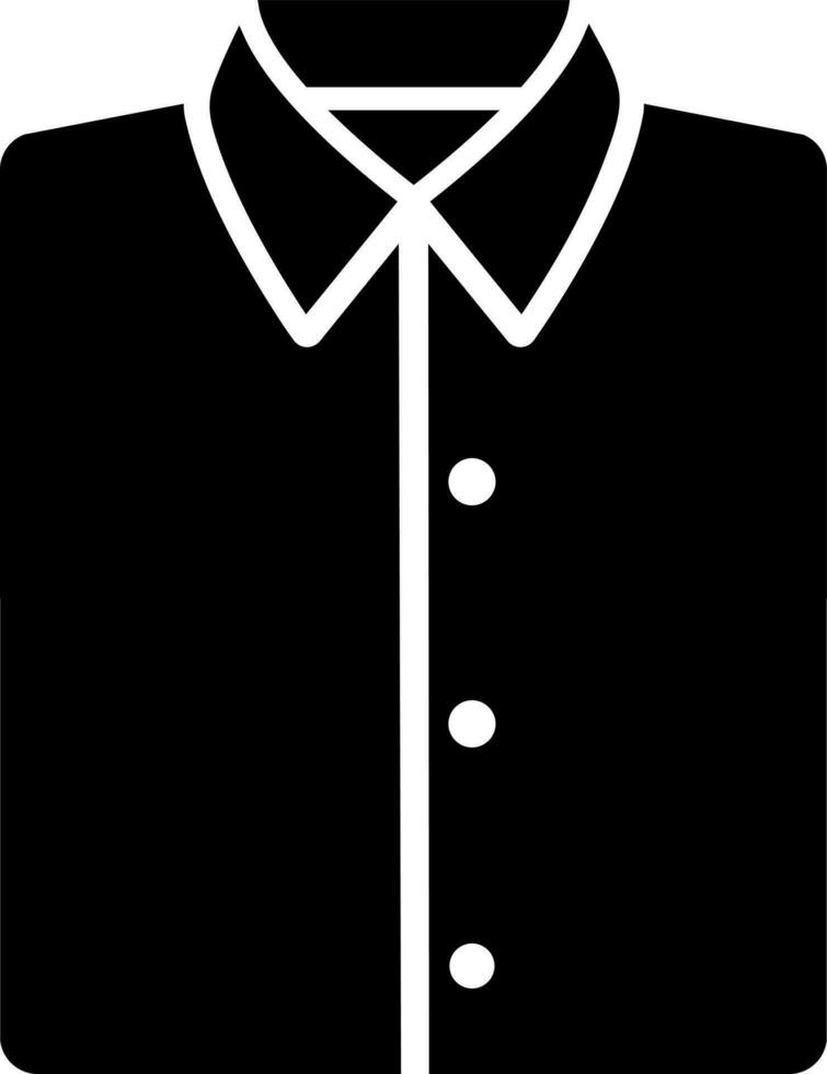 Folded shirt glyph icon in flat style. vector