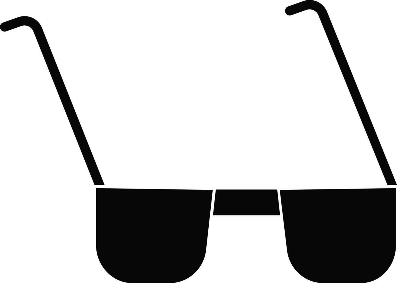 ilustración de un gafas de sol en negro color. vector