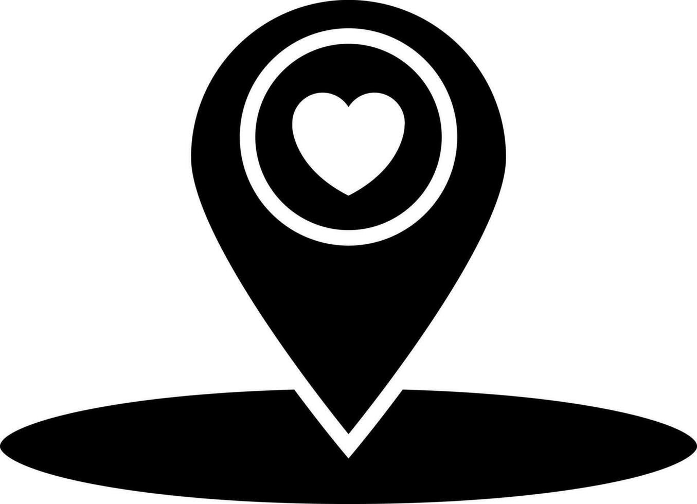 Glyph icon or symbol of charity center location. vector