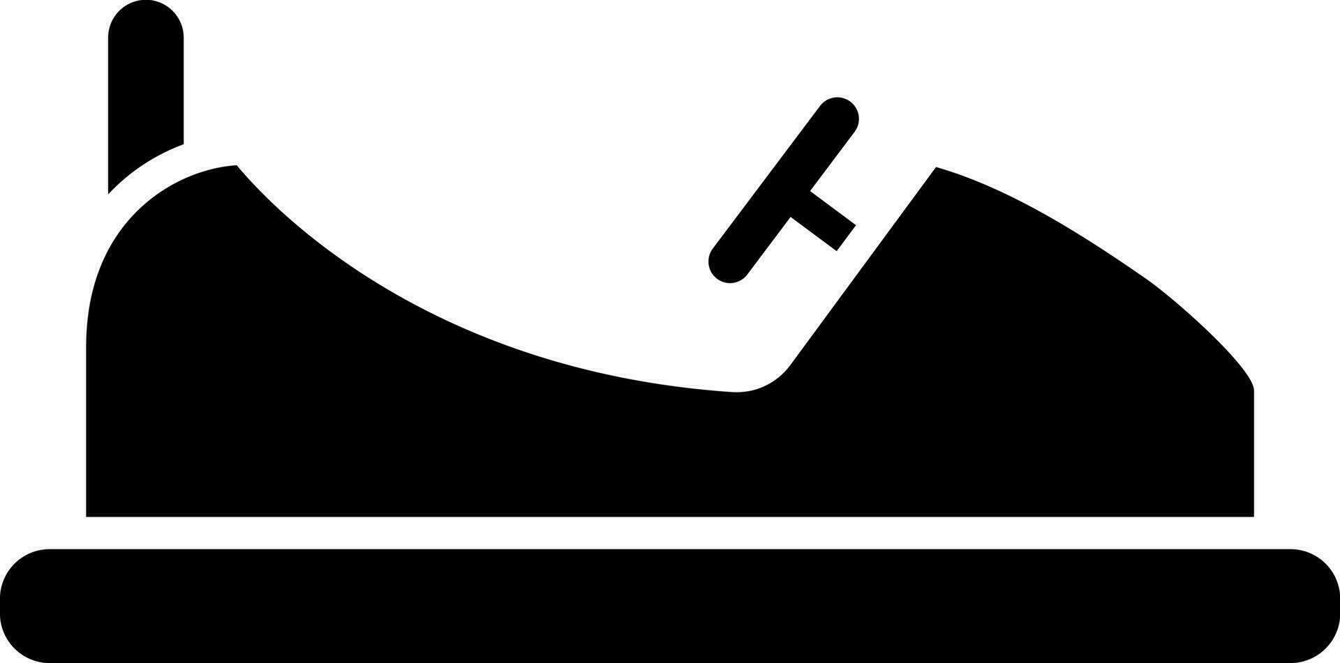 plano estilo parachoque coche icono o símbolo. vector
