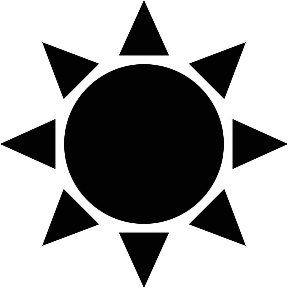 Sunlight mode in black color. vector