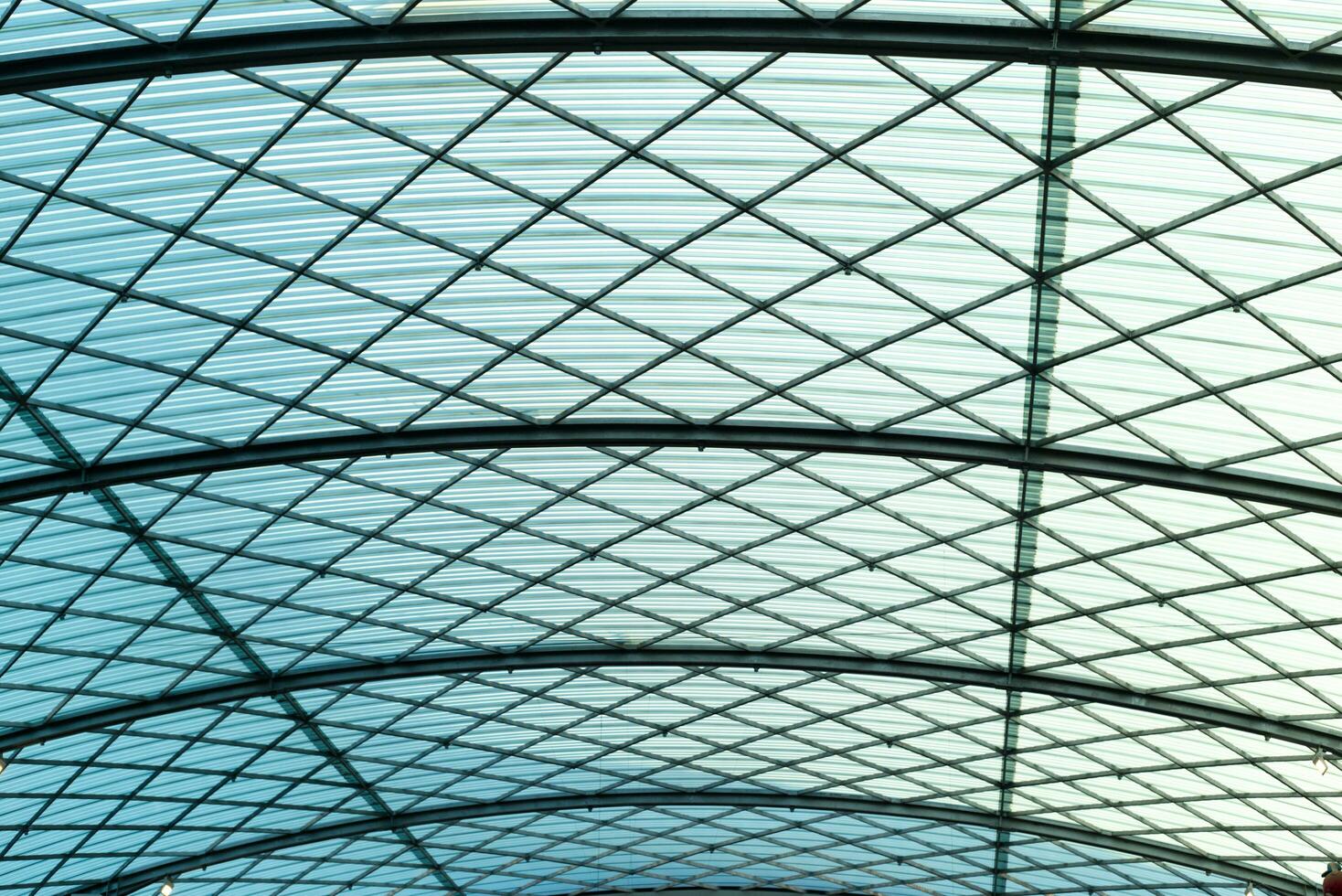 roof with table pattern and blue background photo