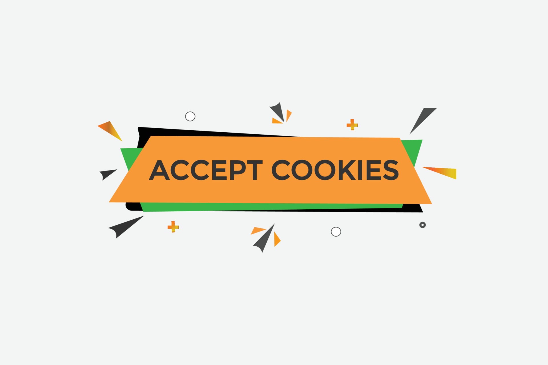 accept cookies vectors, sign, level bubble speech accept cookies