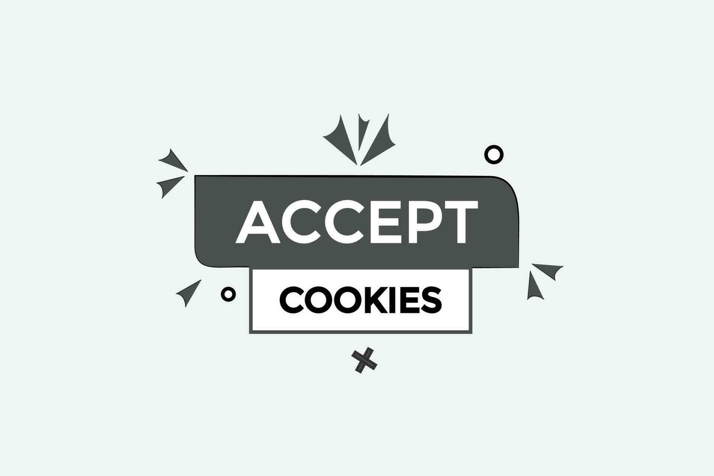 accept cookies  vectors, sign, level bubble speech accept cookies vector