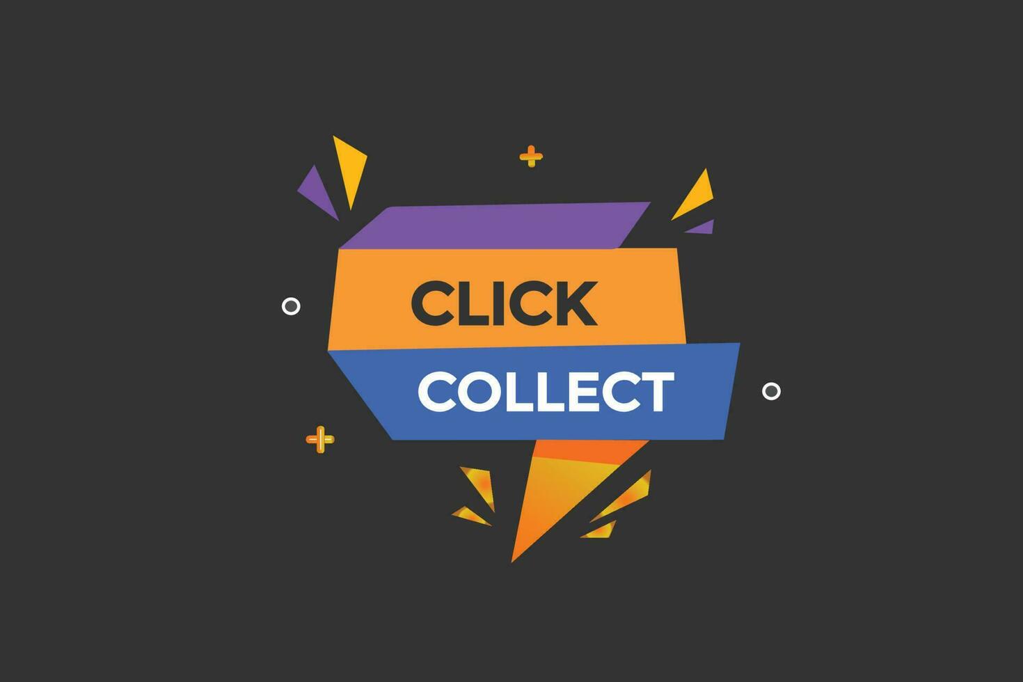 click collect vectors, sign, level bubble speech click collect vector