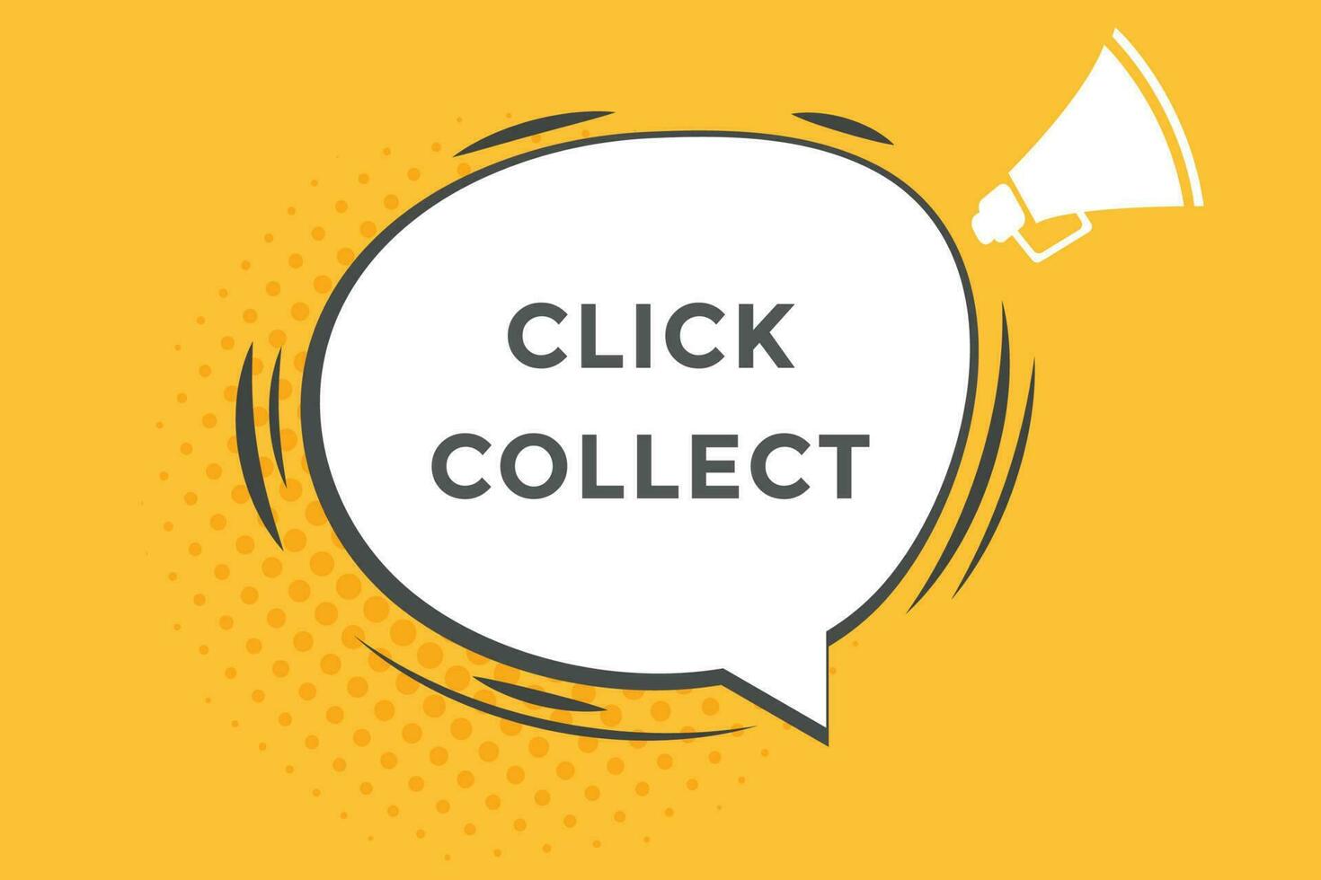 click collect vectors, sign, level bubble speech click collect vector