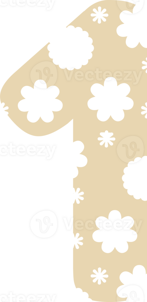 Number 1 flowers background. png