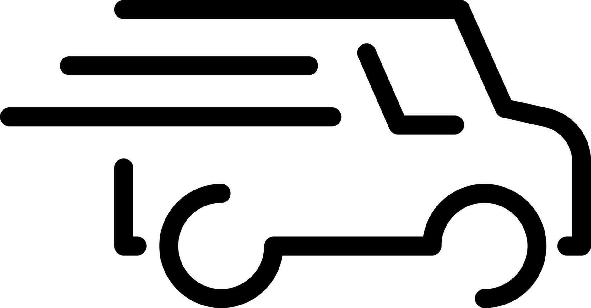 Delivery service truck icon or symbol. vector