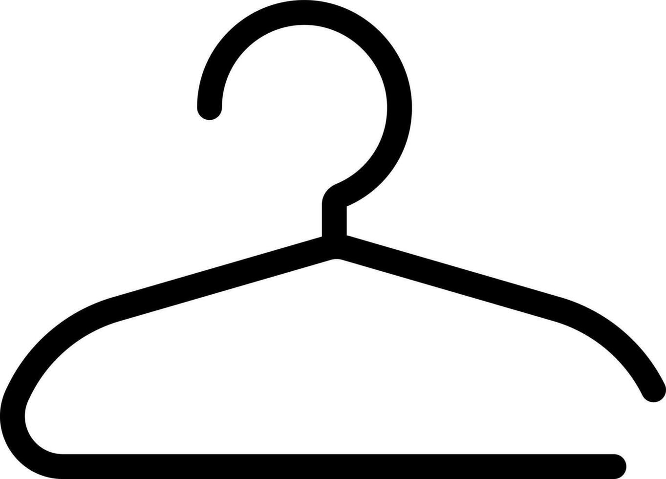 flat hanger icon in line art. vector