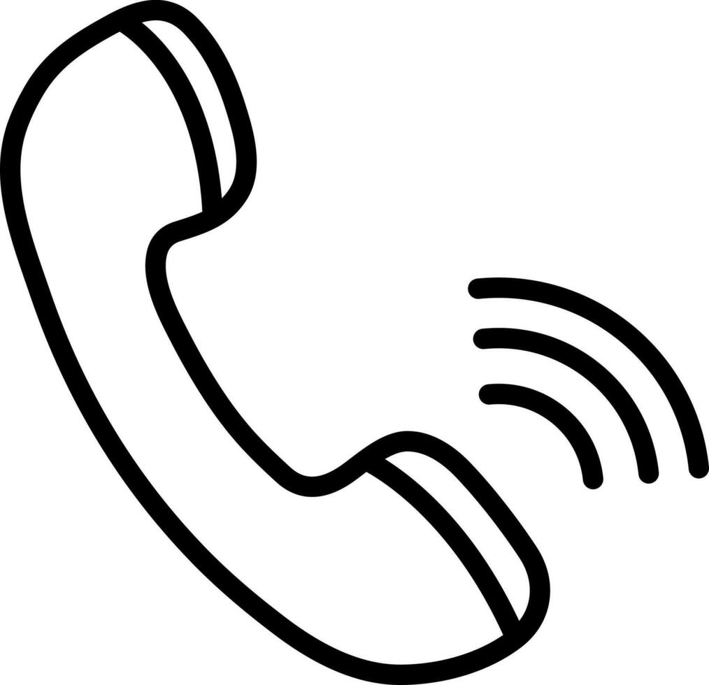 línea Arte ilustración de teléfono llamada icono. vector