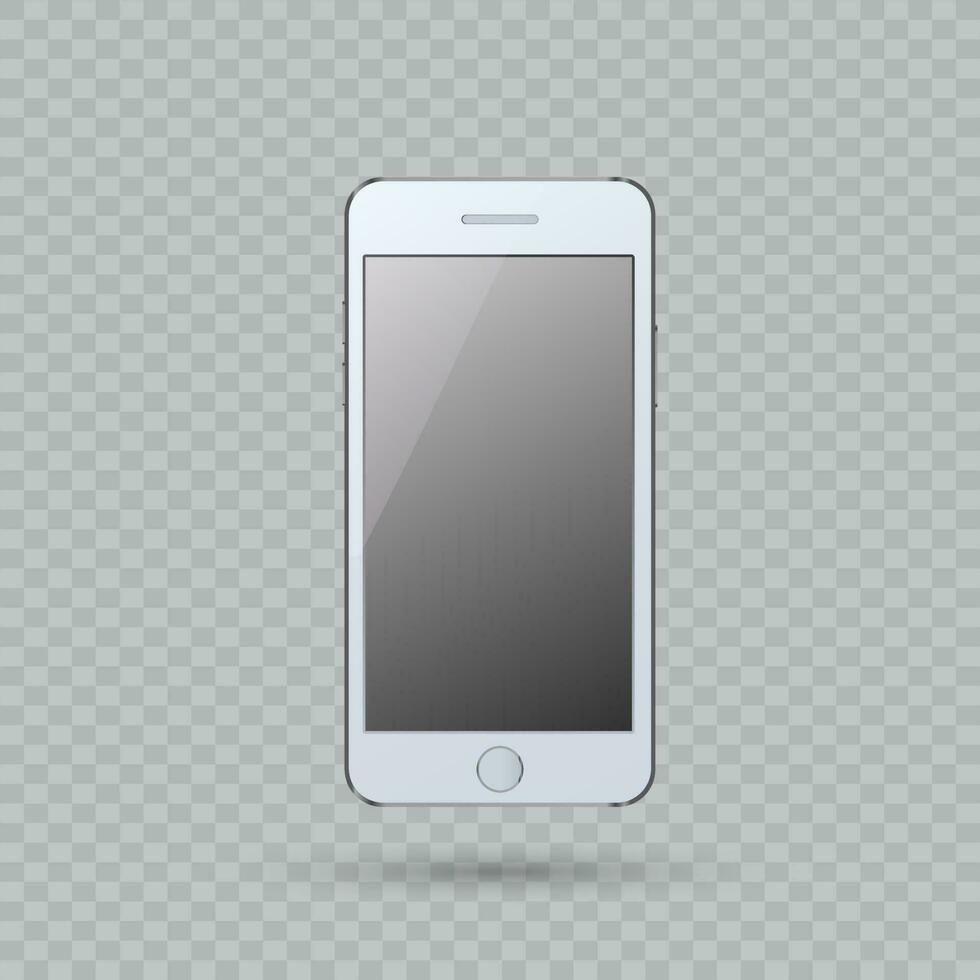 Illustration of smartphone on transparent background. vector