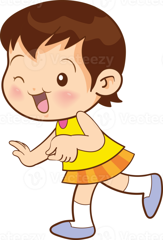 cute little children girl or kids cartoon character png