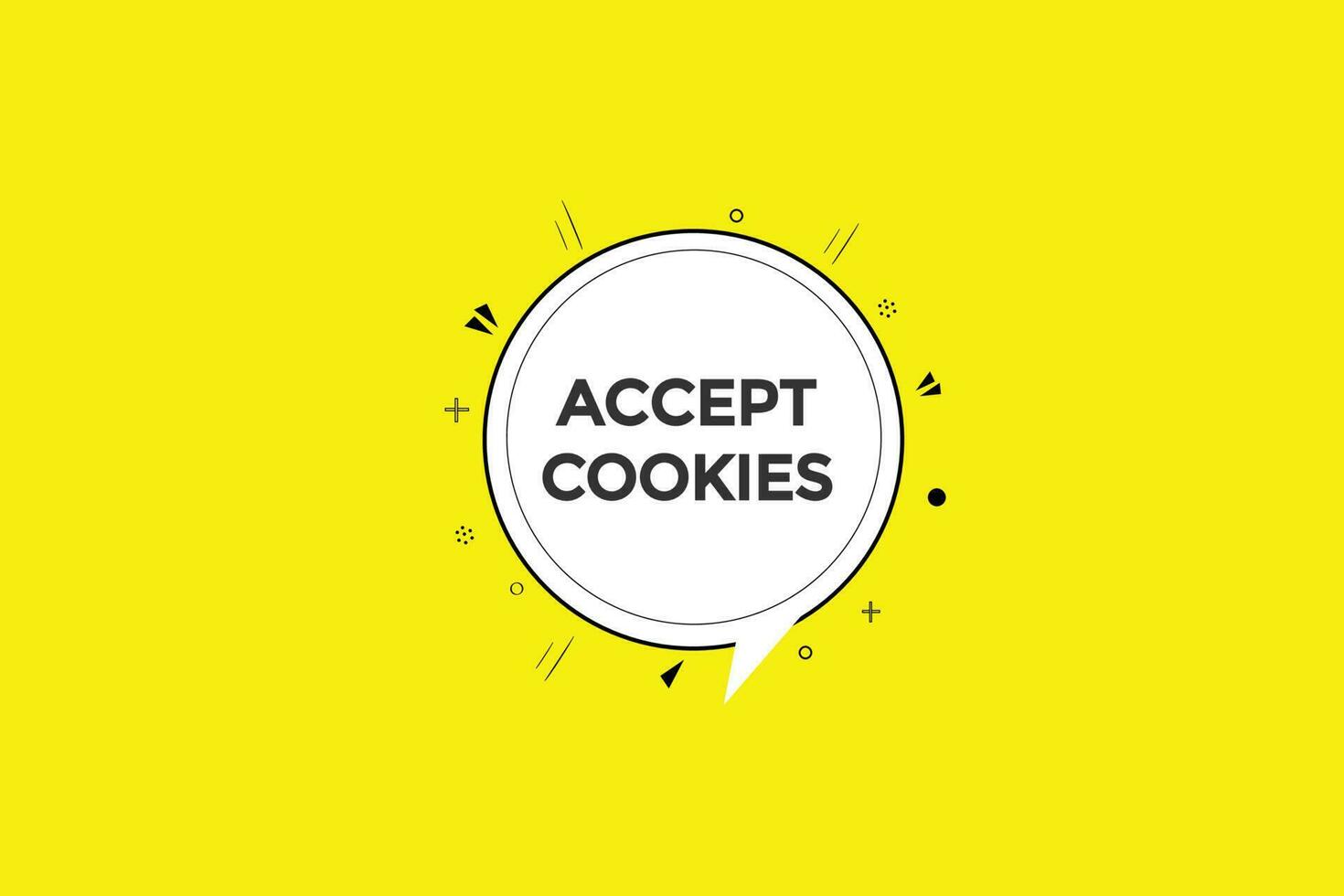 accept cookies  vectors, sign, level bubble speech accept cookies vector