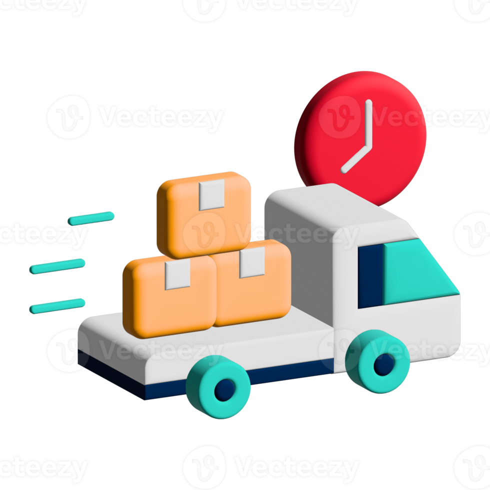 Delivery. Shopping online icon set - 3D render icon png