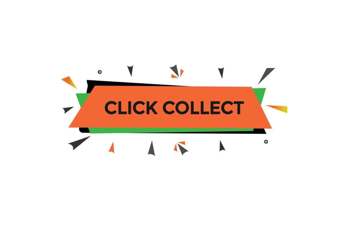 click collect vectors, sign, level bubble speech click collect vector