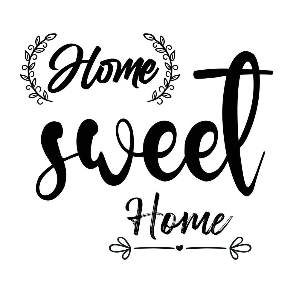 Home sweet home decoration vector