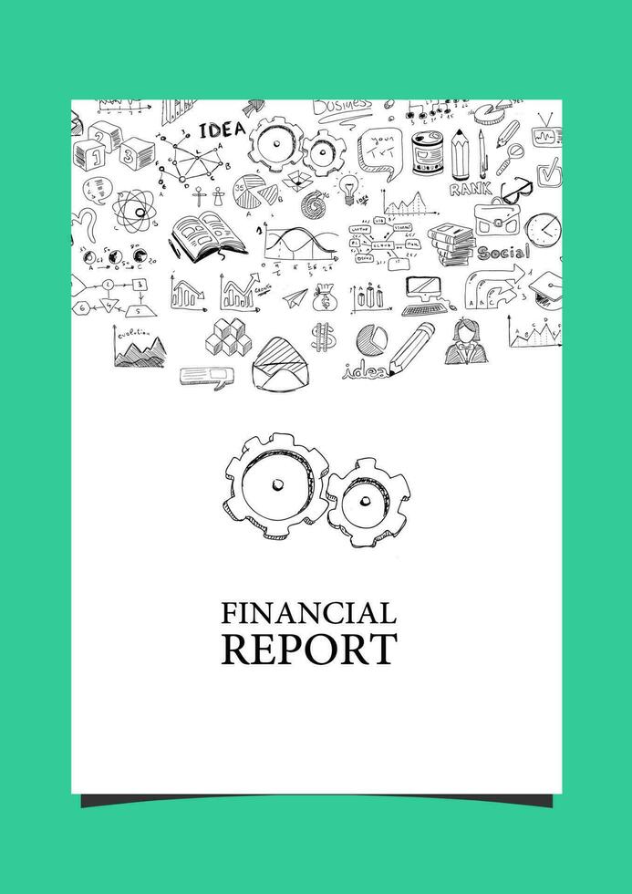 Annual report cover vector