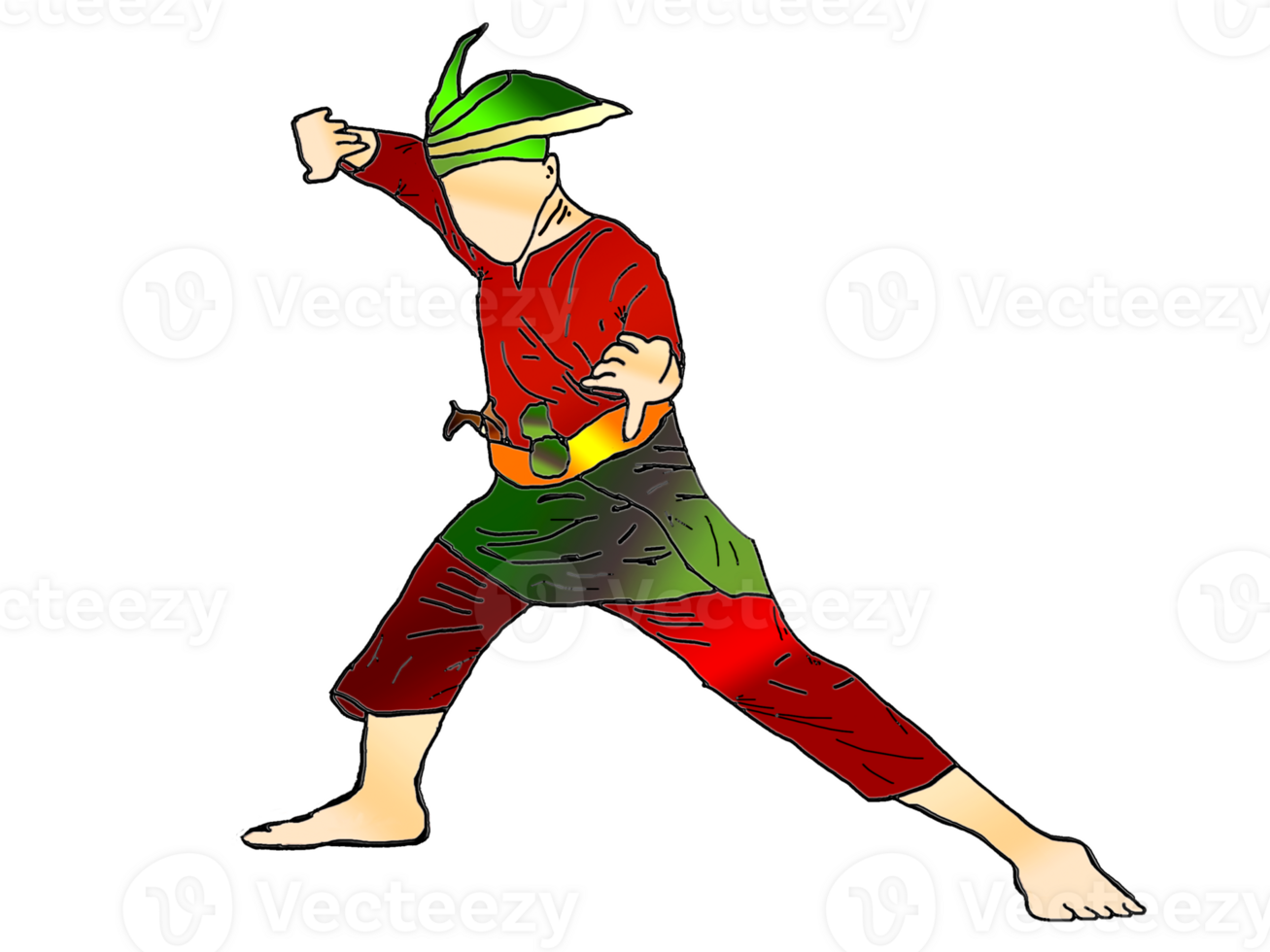 Nusantara Malay warrior combating dance style step png