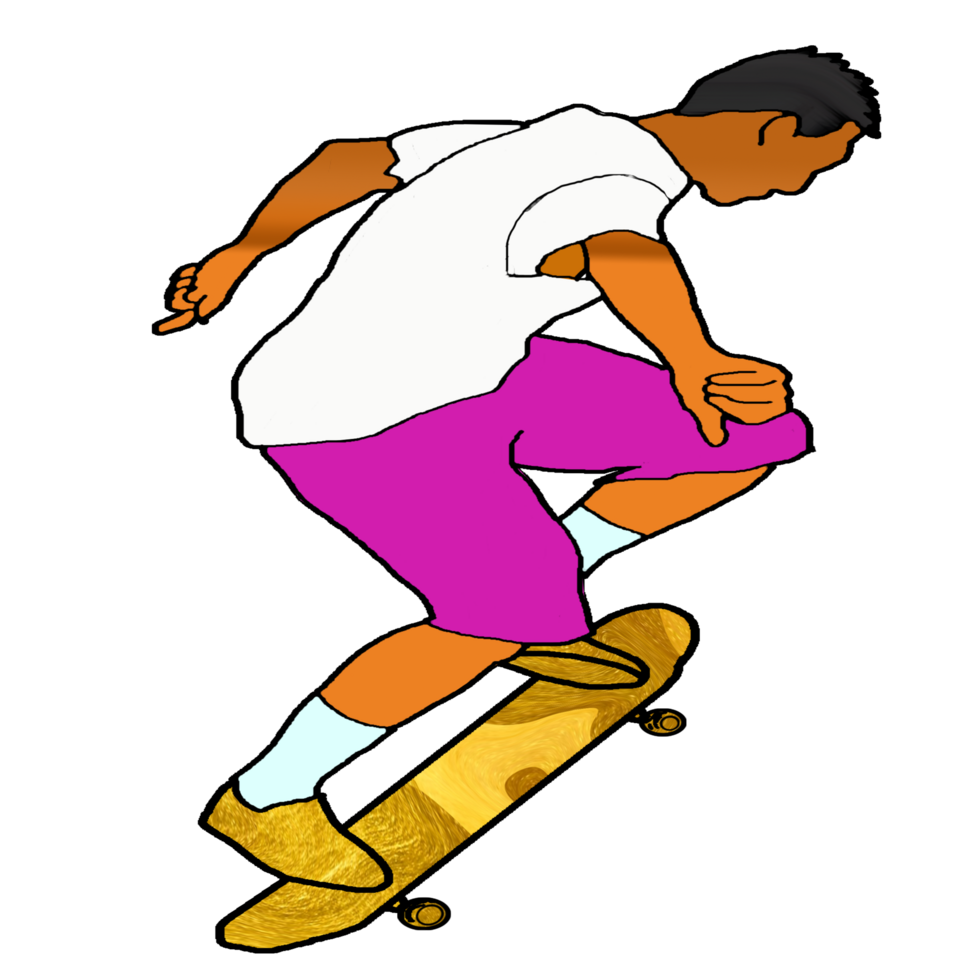 icon person play skateboard png