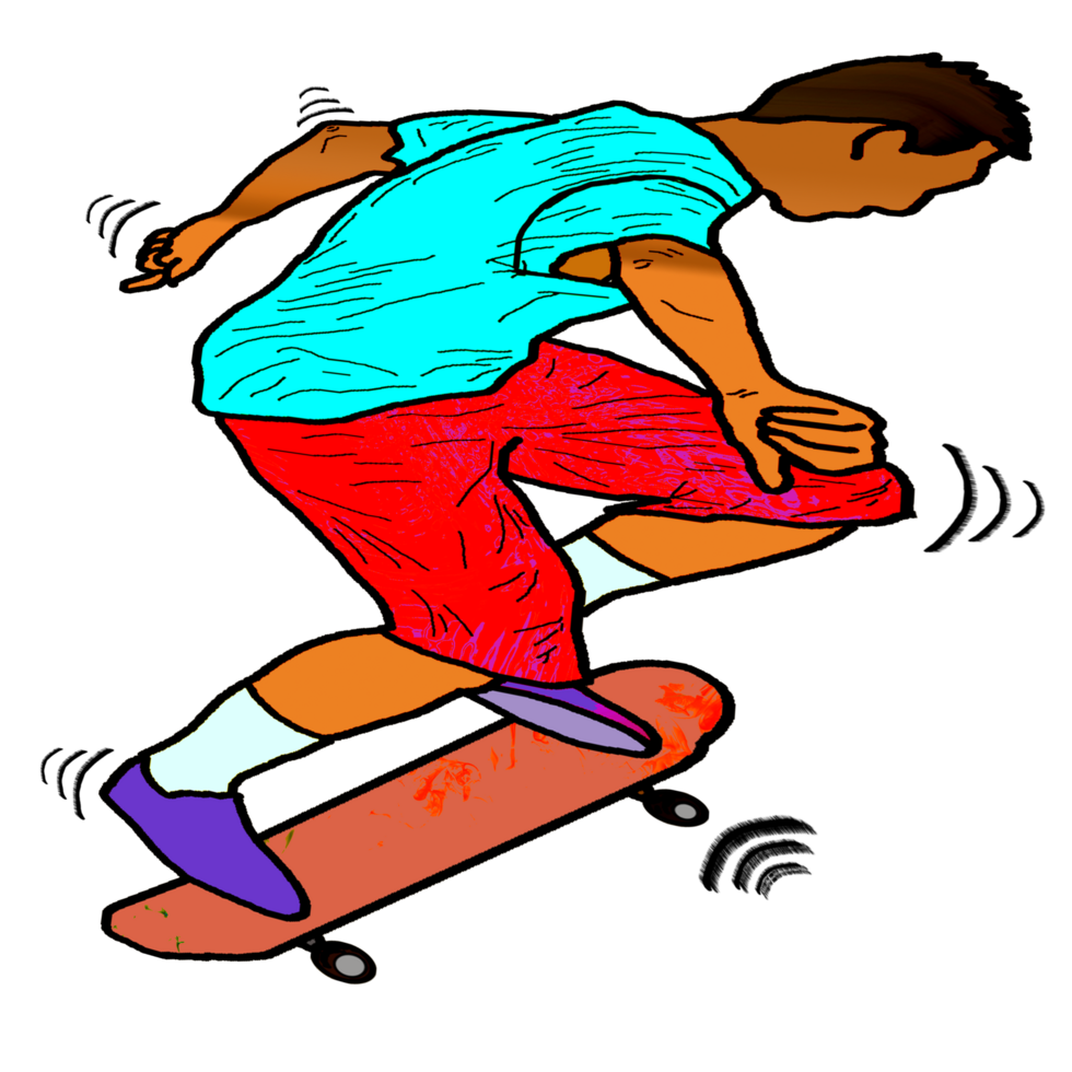 icon person play skateboard png