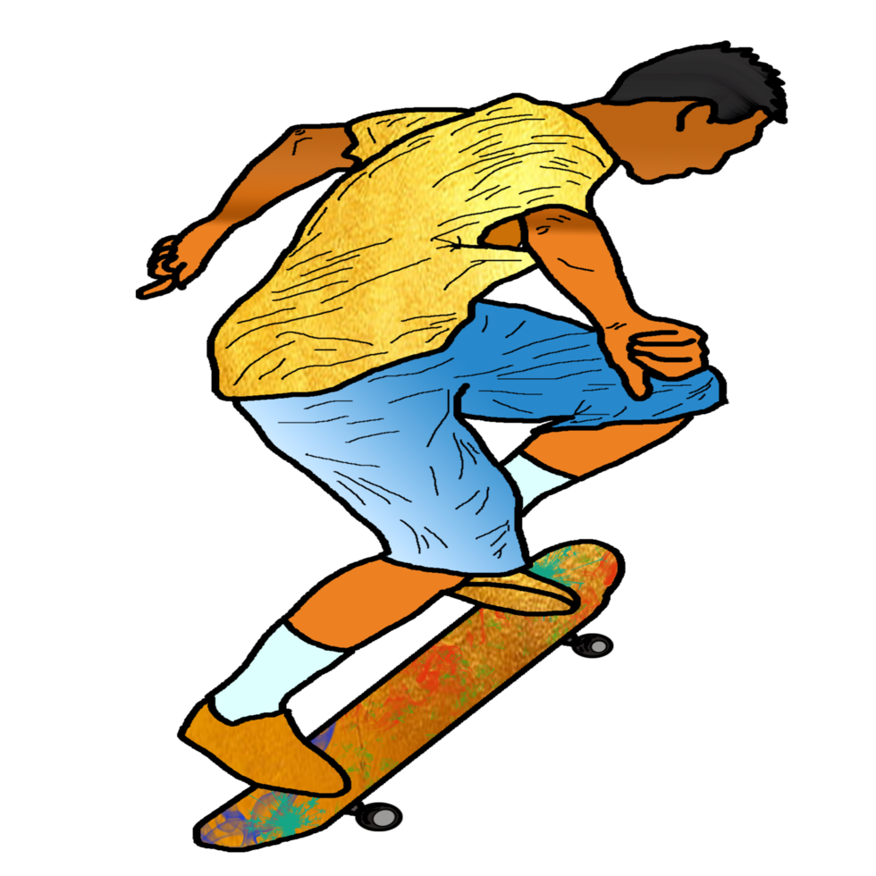 icon person play skateboard png
