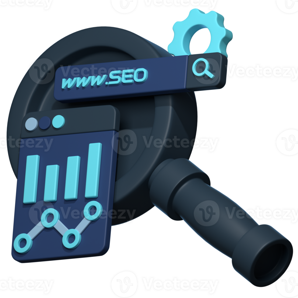 3D Illustration SEO png