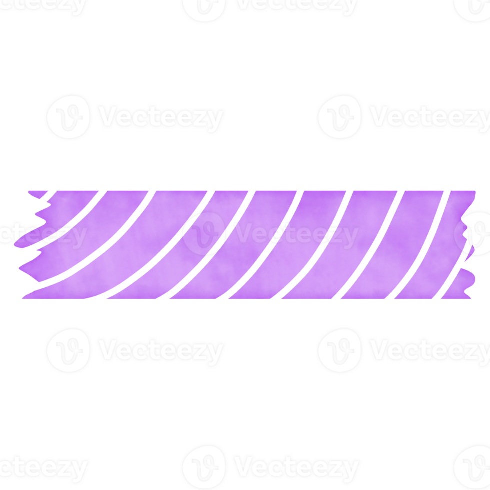 Purple Washi Tape with White Curve Line png