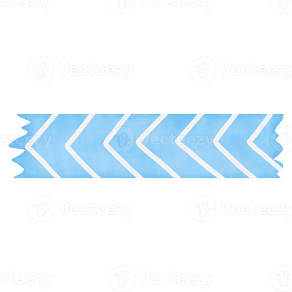 Blue Washi Tape with White Line png