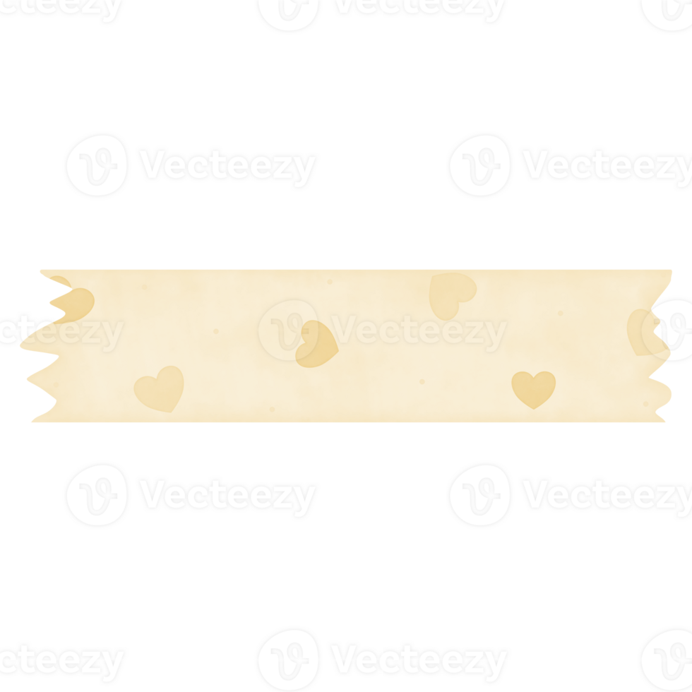 Beige Heart Washi Tape png