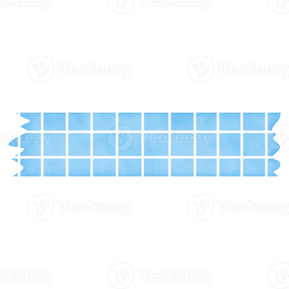 Blue Washi Tape with Square Line png
