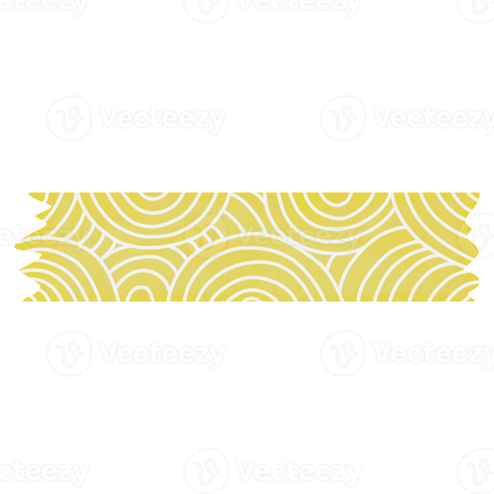 Yellow Washi Tape Spiral Pattern png