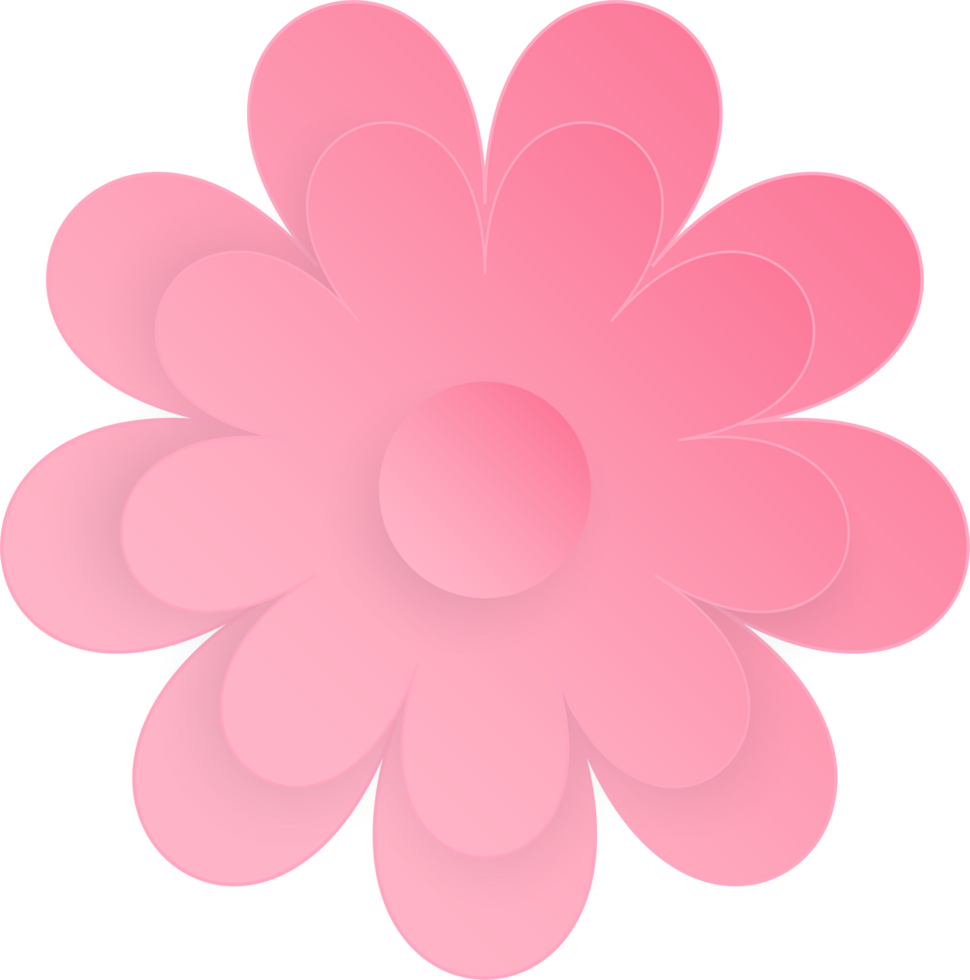 Flower, Element of floral paper cut. Paper cut of flower shape and