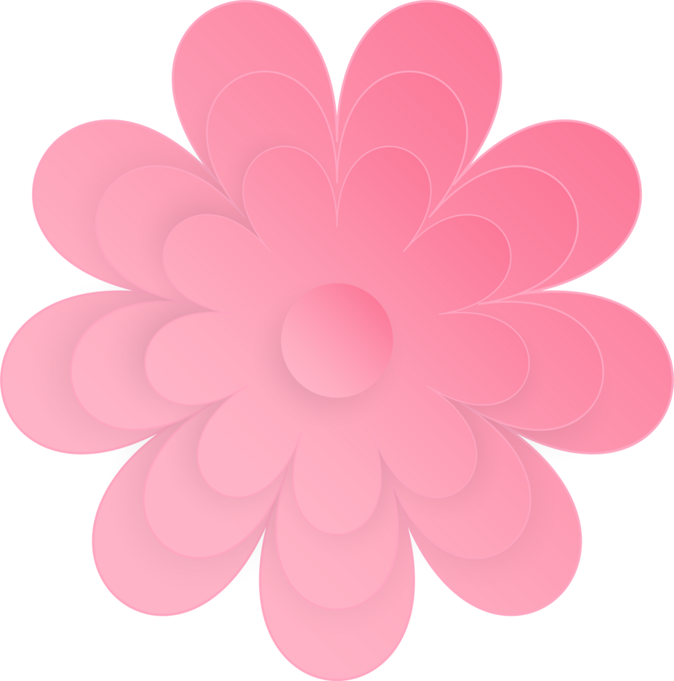 Flower, Element of floral paper cut. Paper cut of flower shape and spring symbol. png
