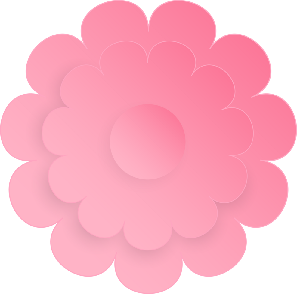 Flower, Element of floral paper cut. Paper cut of flower shape and spring symbol. png