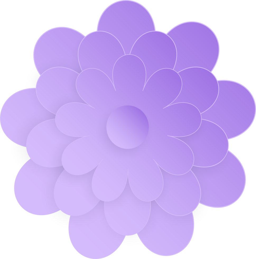 Flower, Element of floral paper cut. Paper cut of flower shape and spring symbol. png