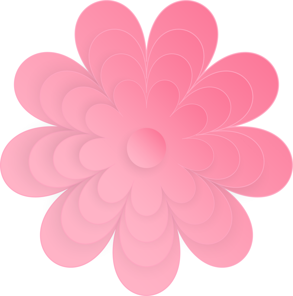Flower, Element of floral paper cut. Paper cut of flower shape and spring symbol. png