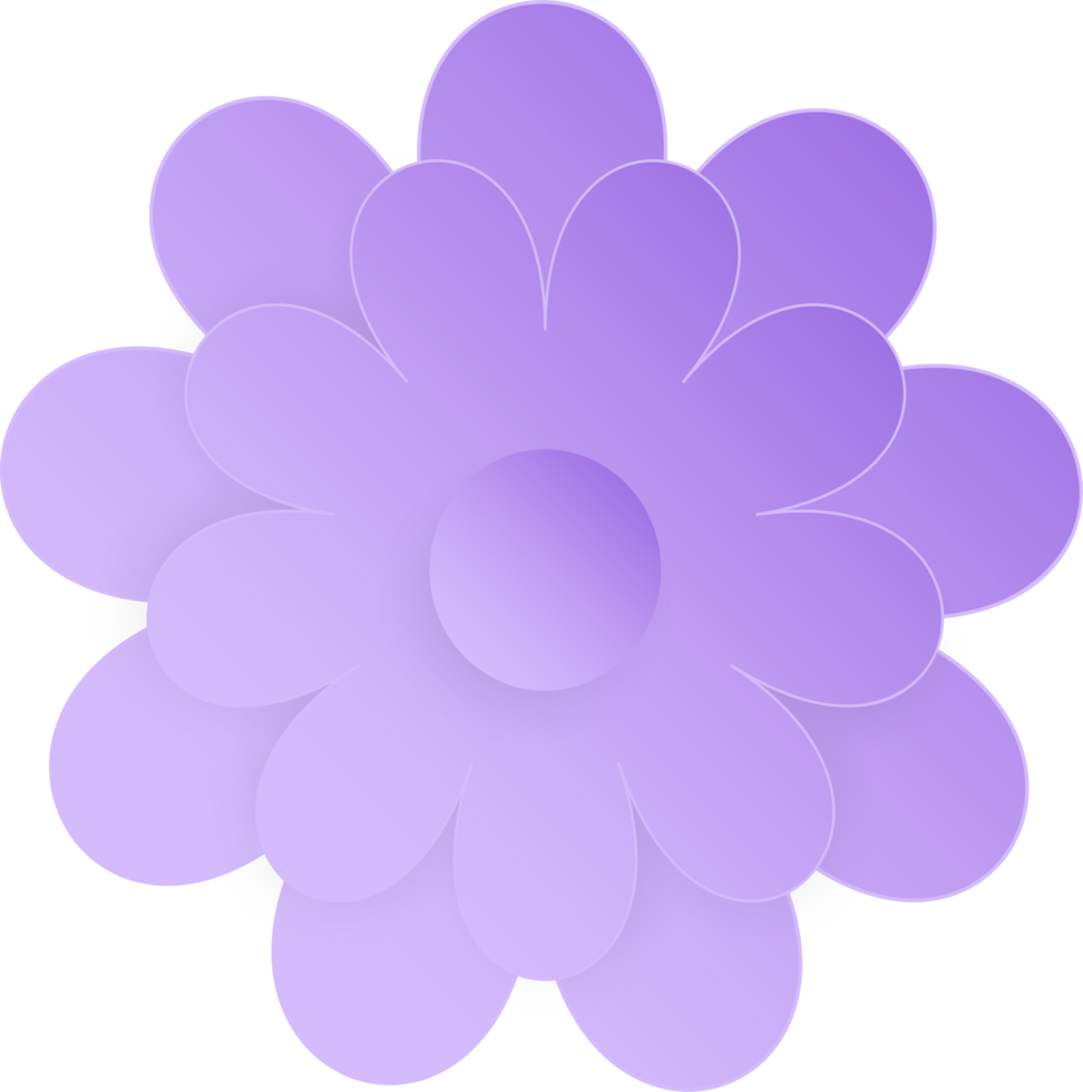 Flower, Element of floral paper cut. Paper cut of flower shape and spring symbol. png